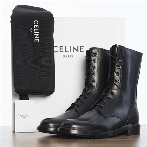 celine army boots|celine lace up boots.